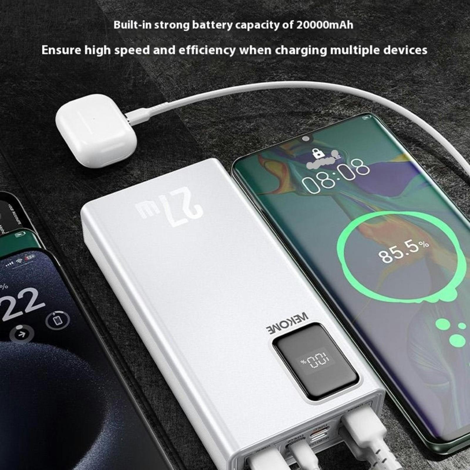 Wekome 20.000mAh 27W KinKong Powerbank Zwart 20.000 mAh