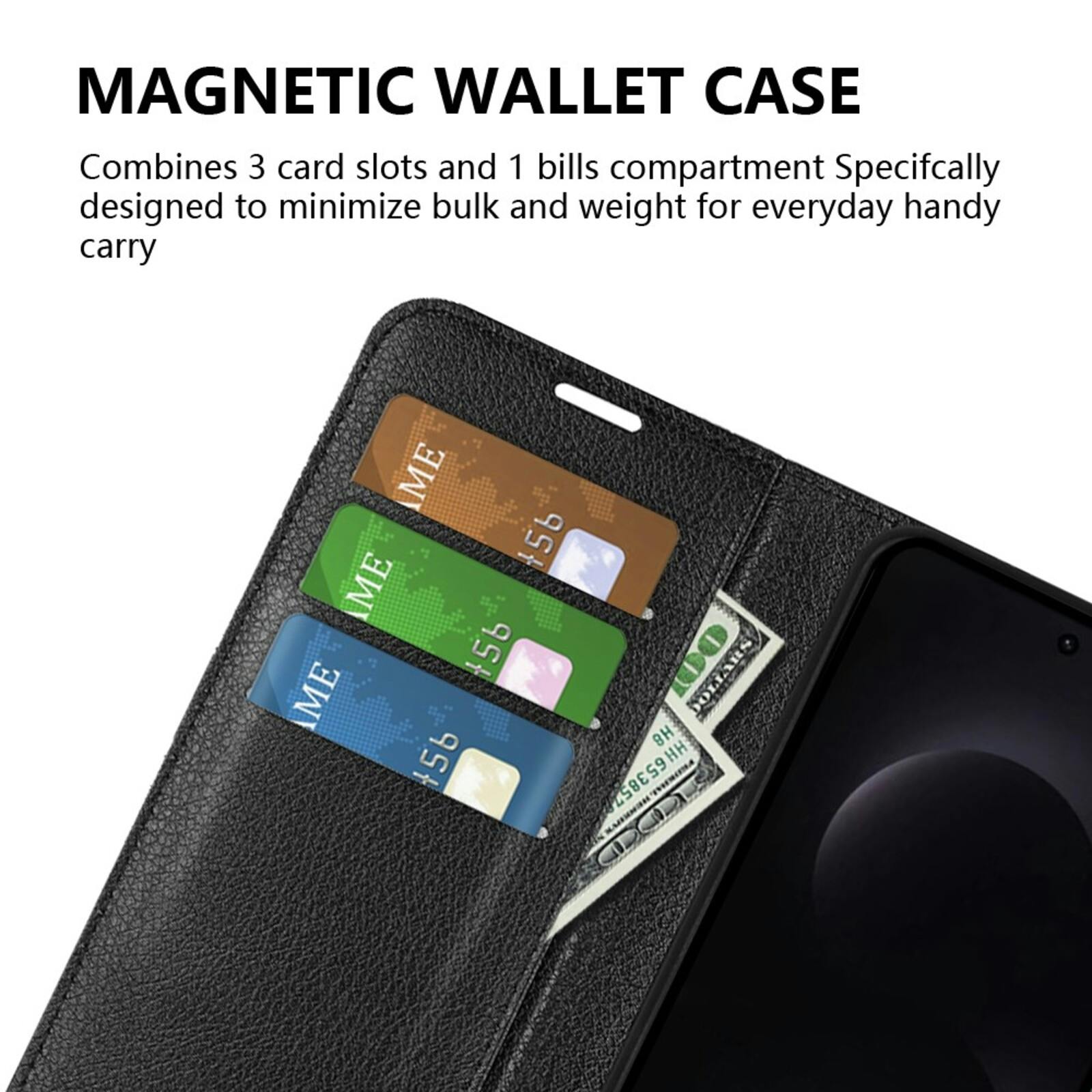 Amorus Samsung Galaxy S26 Ultra Slim-Fit Bookcase Hoesje Zwart