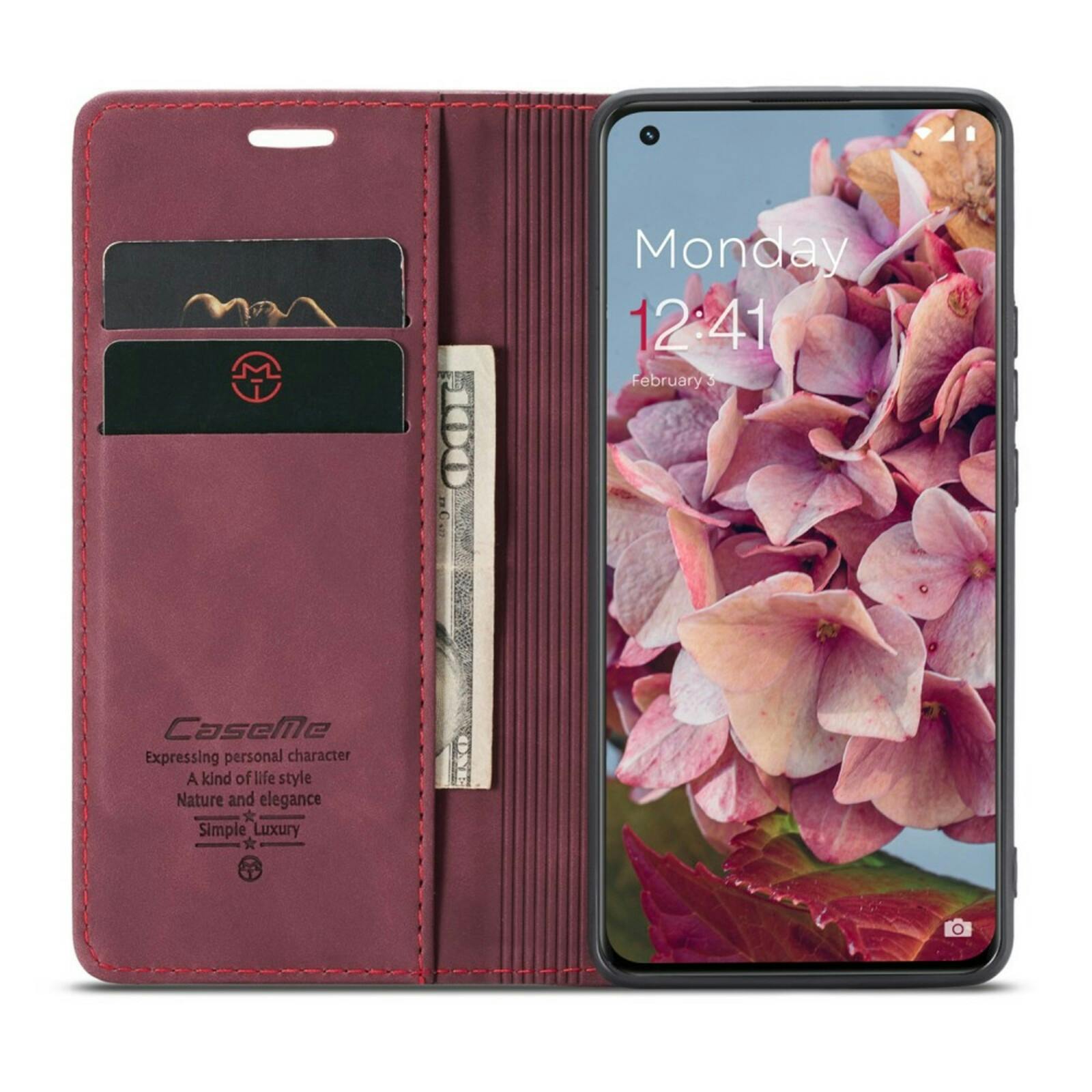 Caseme OnePlus 11 Portemonnee Hoesje Rood