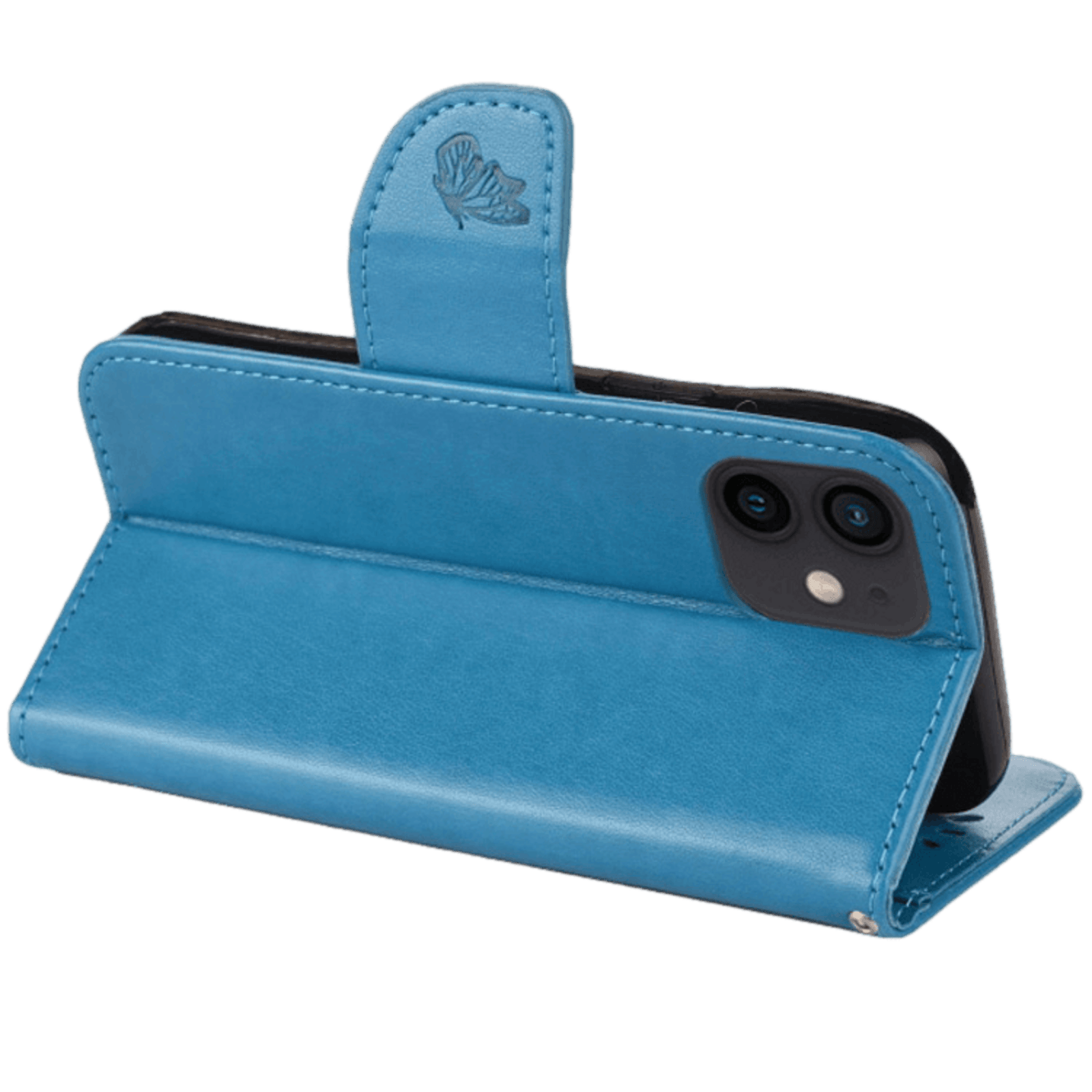 Mocaa iPhone 12 Mini Booklet Hoesje Blauw