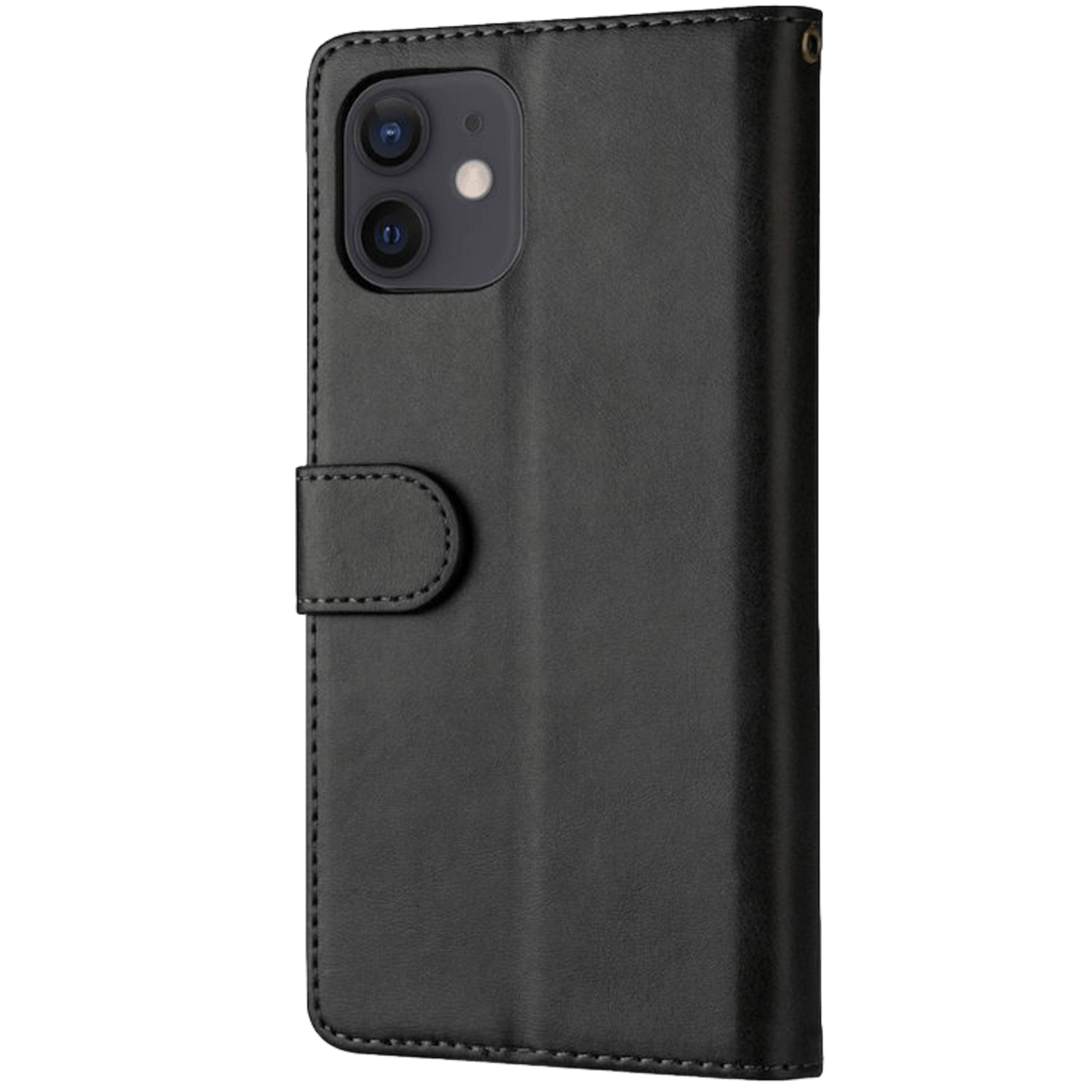 CaseBody iPhone 12 Mini Zipper Portemonnee Hoesje Zwart