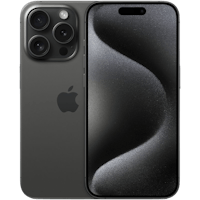 Apple iPhone 15 Pro Black Titanium - Voorkant & achterkant