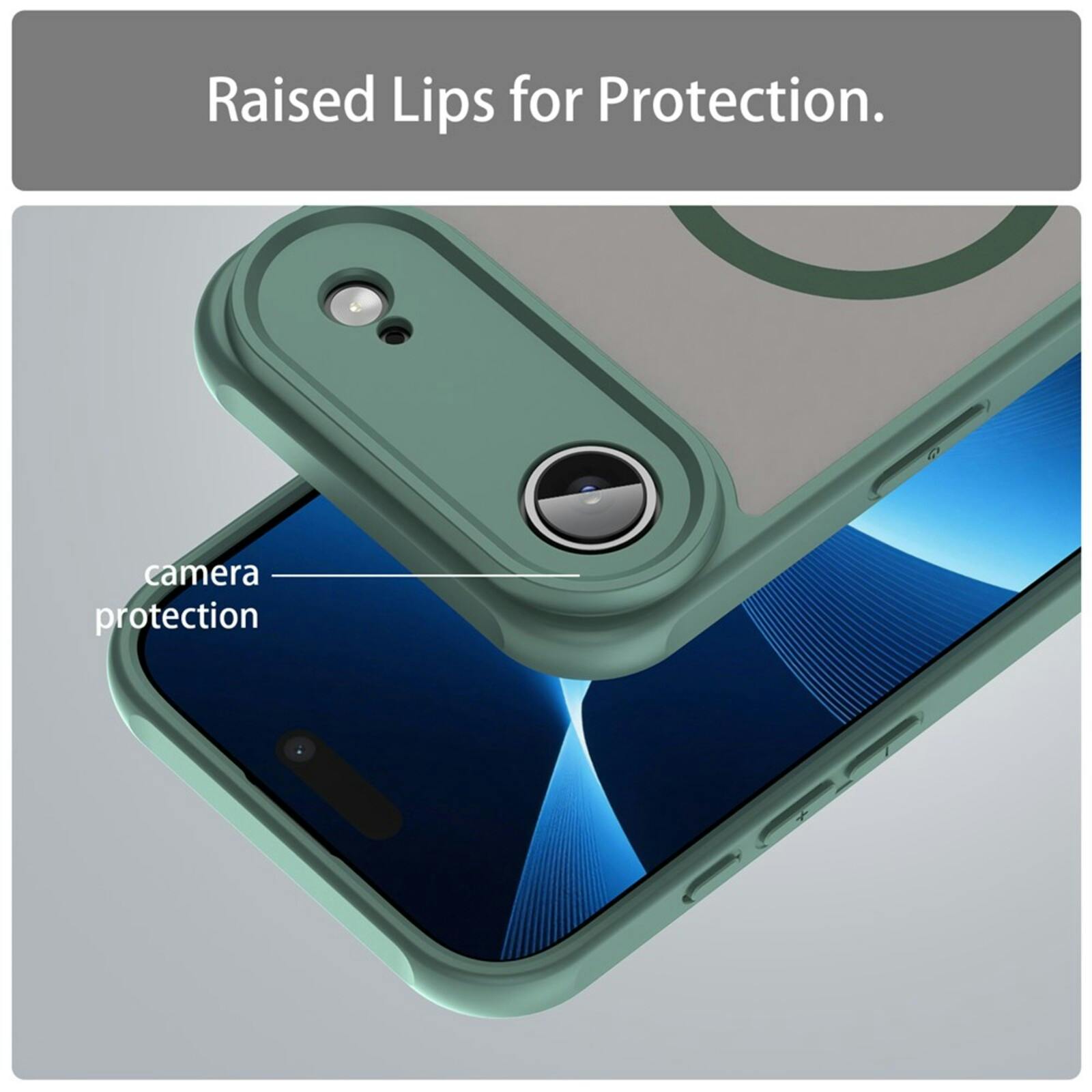 Mocaa Apple iPhone 17 Air Slim Anti-Shock MagSafe Hoesje Groen