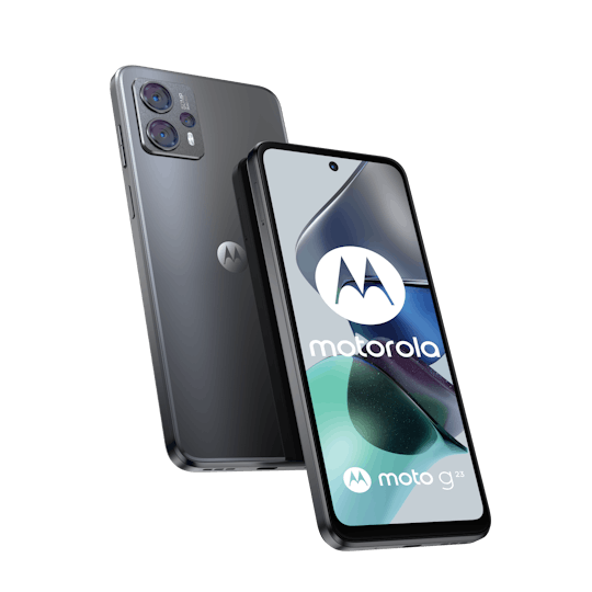 Motorola Moto G23 Matte Charcoal - Voorkant & achterkant