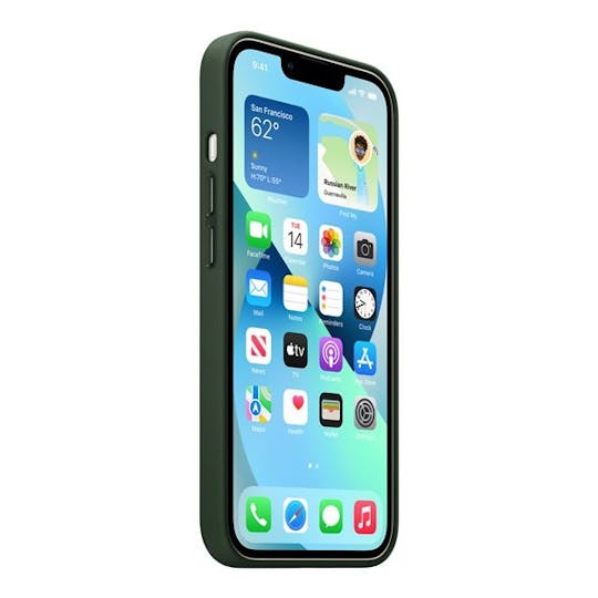 Apple iPhone 13 Leren MagSafe Hoesje Sequoia Groen