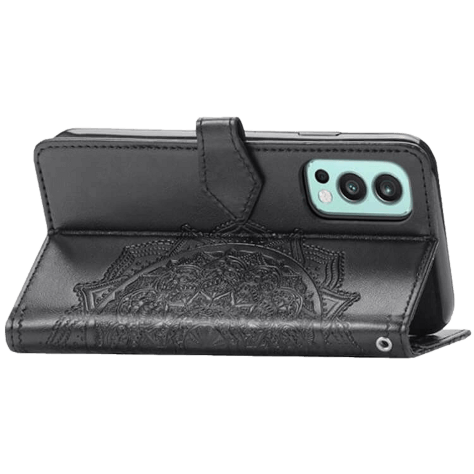 Comfycase OnePlus Nord 2 Butterfly Booklet Telefoonhoesje Zwart