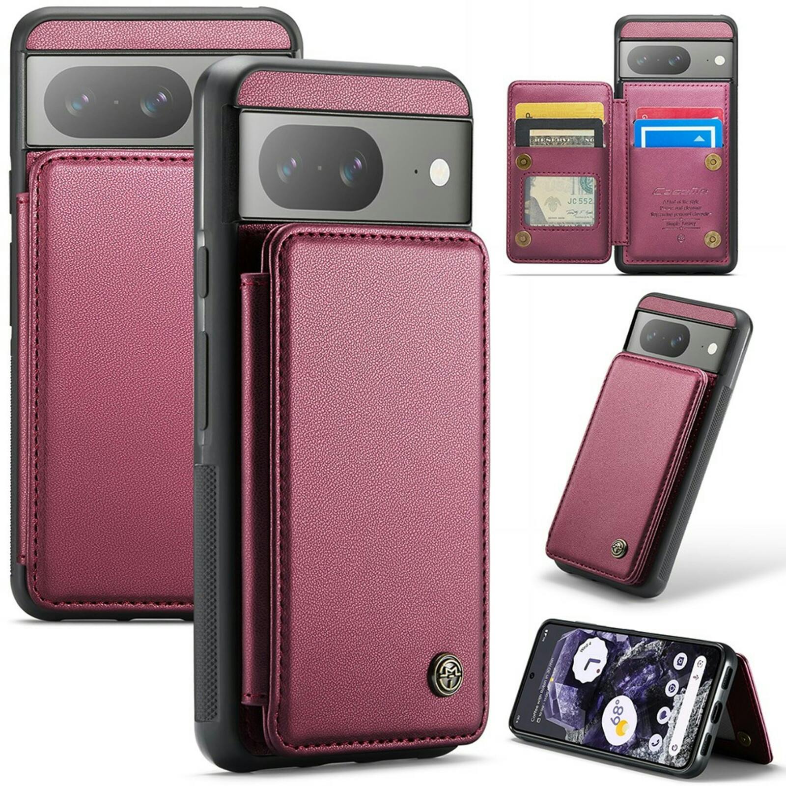 Caseme Google Pixel 8 Wallet Backcover Rood