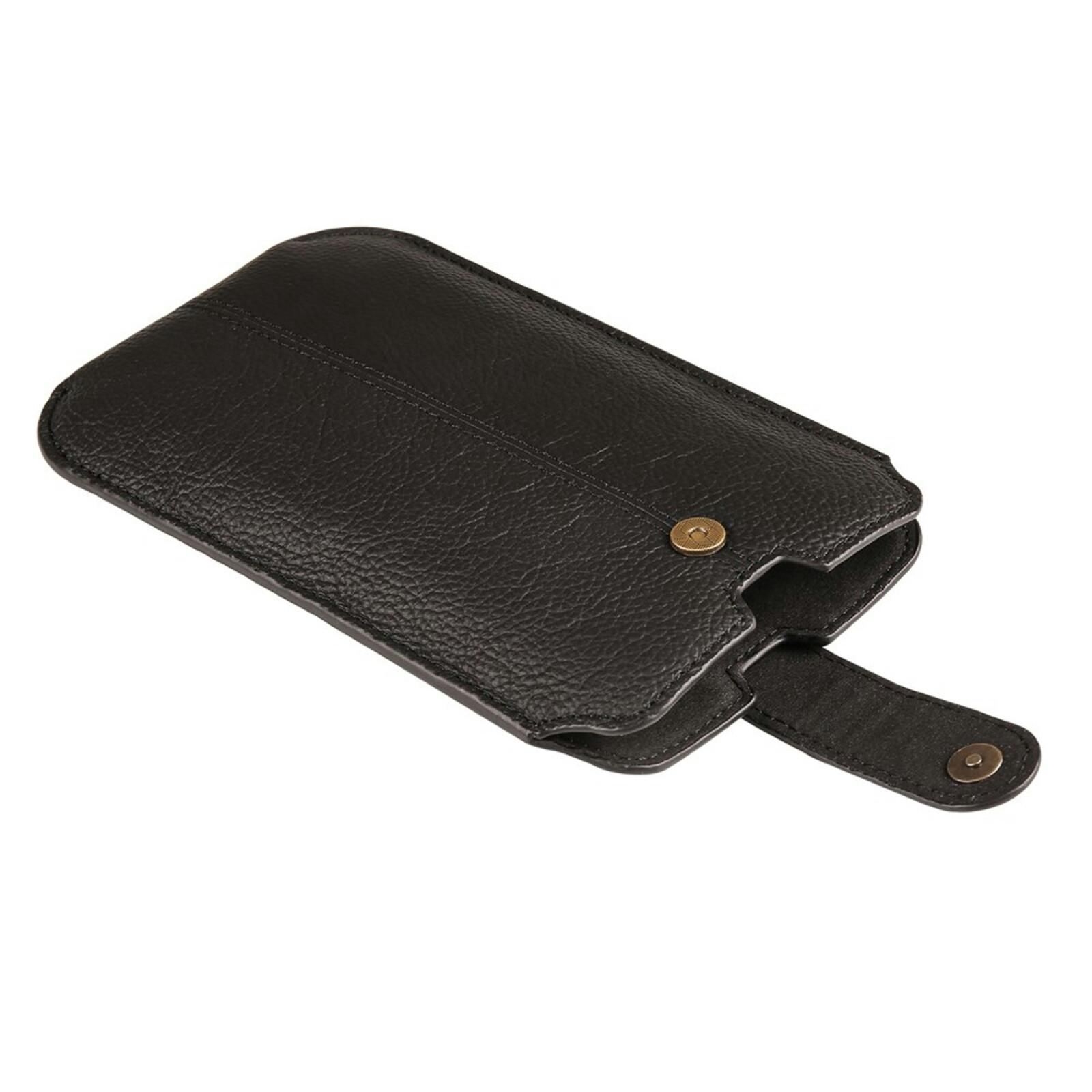Comfycase Echt Lederen Opberghoesje Zwart XL