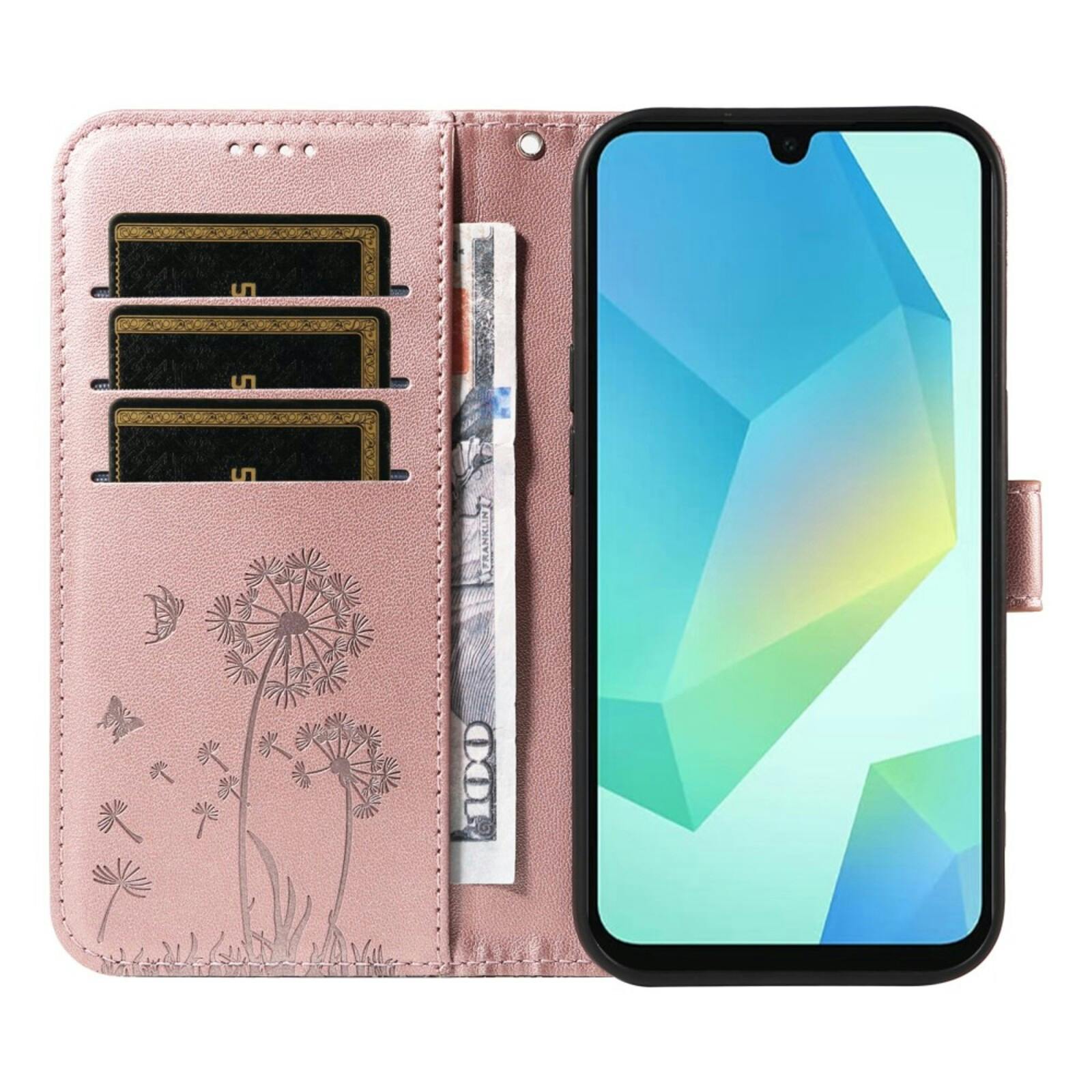 Comfycase Samsung A26 5G / A16 5G Dandelion Bookcase Hoesje Roze