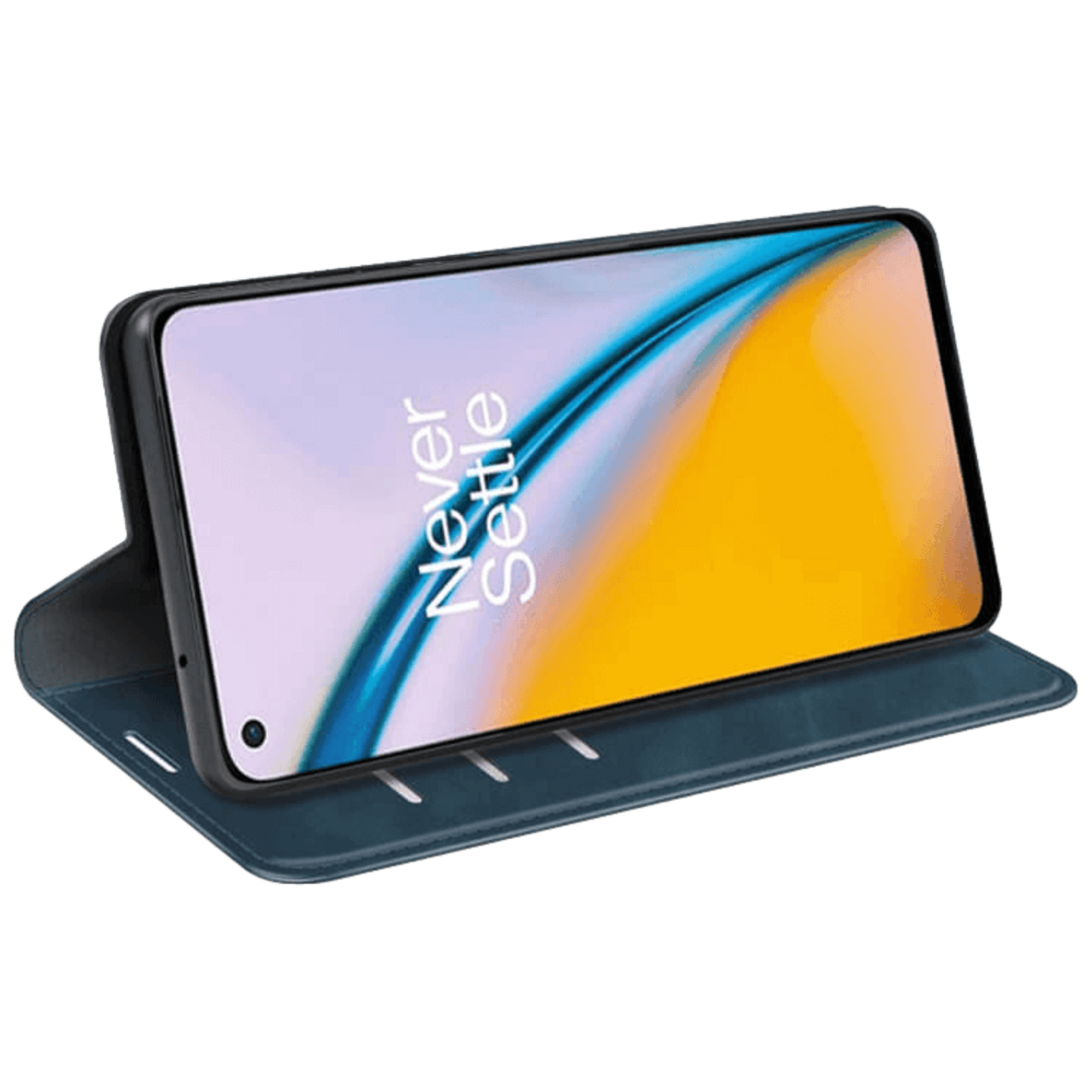 CaseBody OnePlus Nord 2 Folio Flip Case Hoesje Blauw