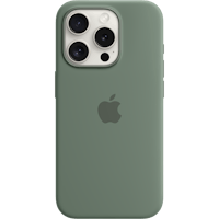 Apple iPhone 15 Pro MagSafe Siliconen Hoesje Groen - Voorkant