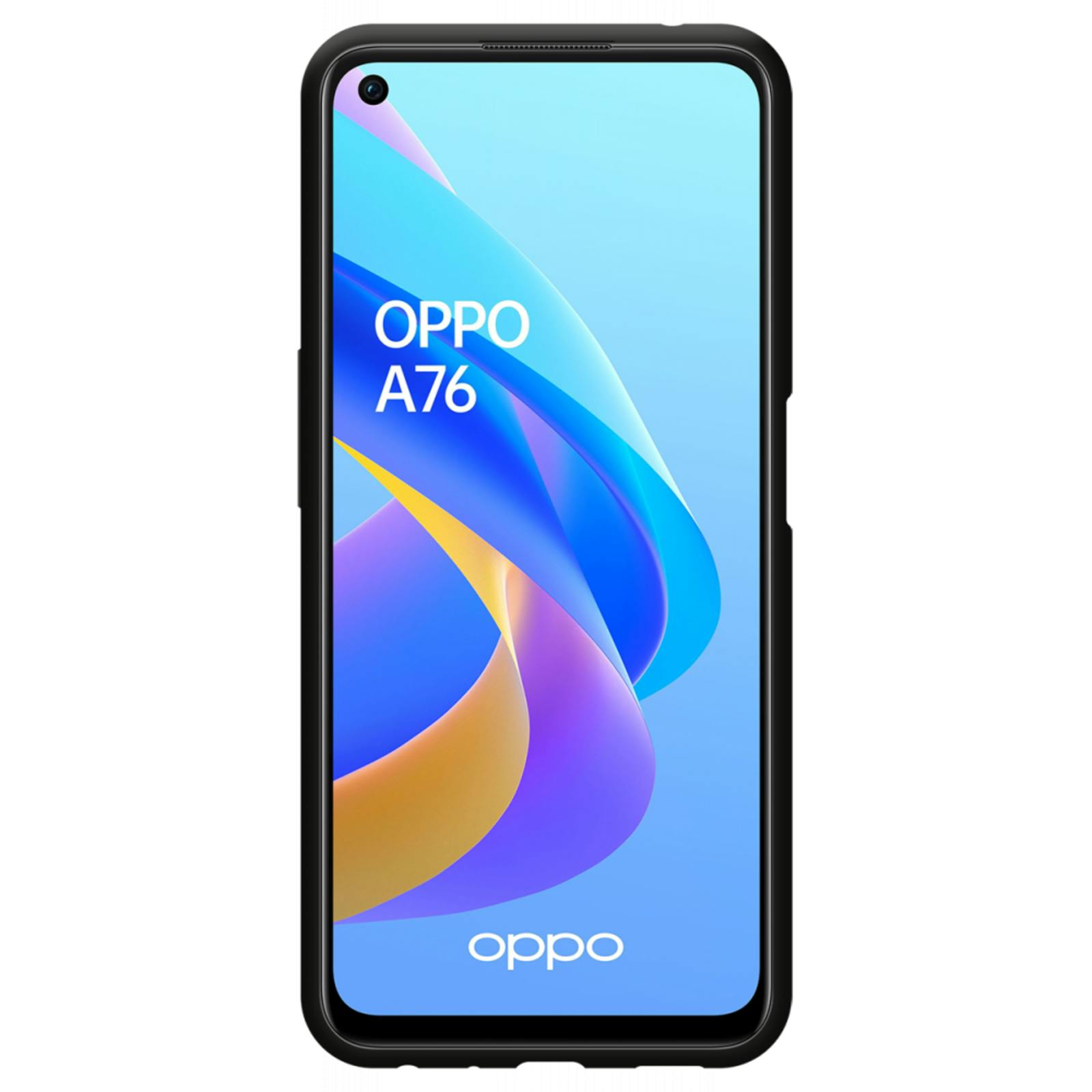 Just in Case OPPO A76 Siliconen (TPU) Hoesje Black