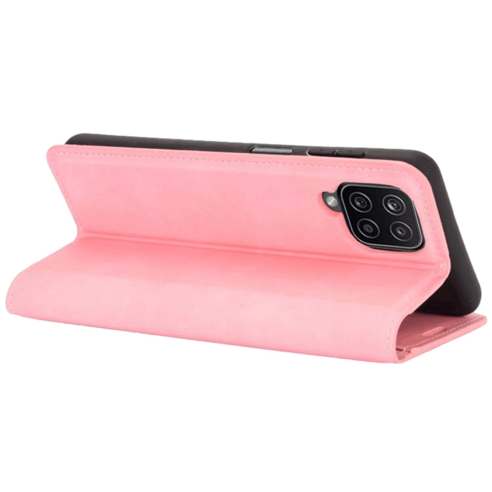Mocaa Samsung Galaxy A12 Magnetisch Slim Fit Bookcase Hoesje Roze
