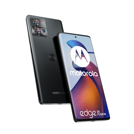 Motorola Edge 30 Fusion Quartz Black - Voorkant & achterkant