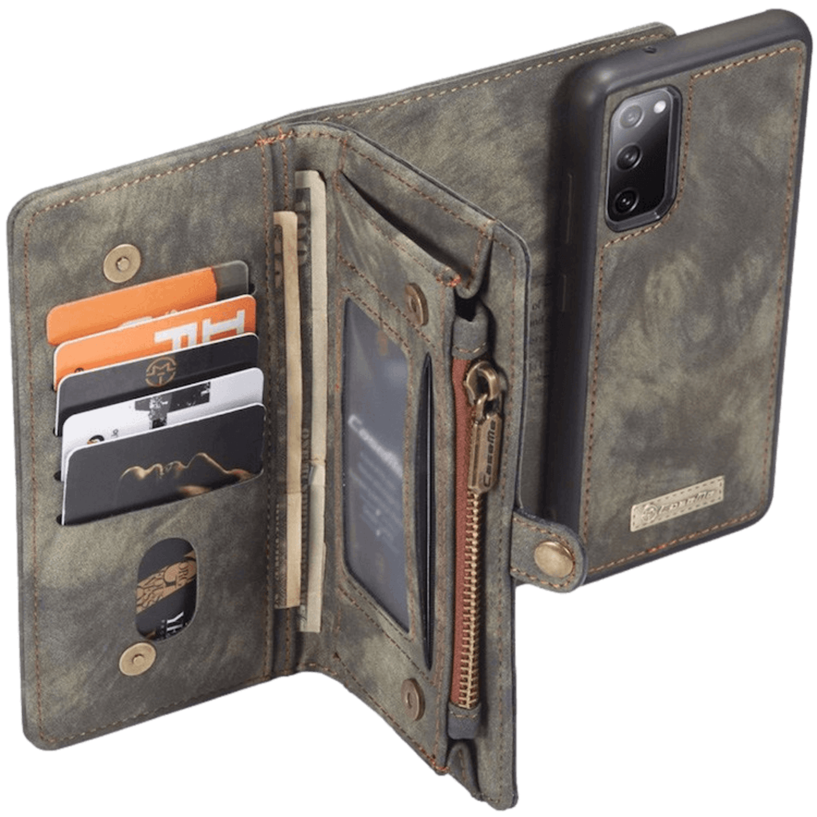 Caseme Samsung Galaxy S20 Vintage Hoesje Zwart