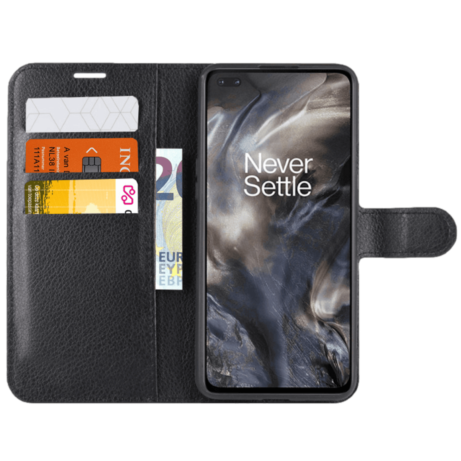 Mocaa OnePlus Nord 2T Portemonnee Hoesje Pasjes Zwart