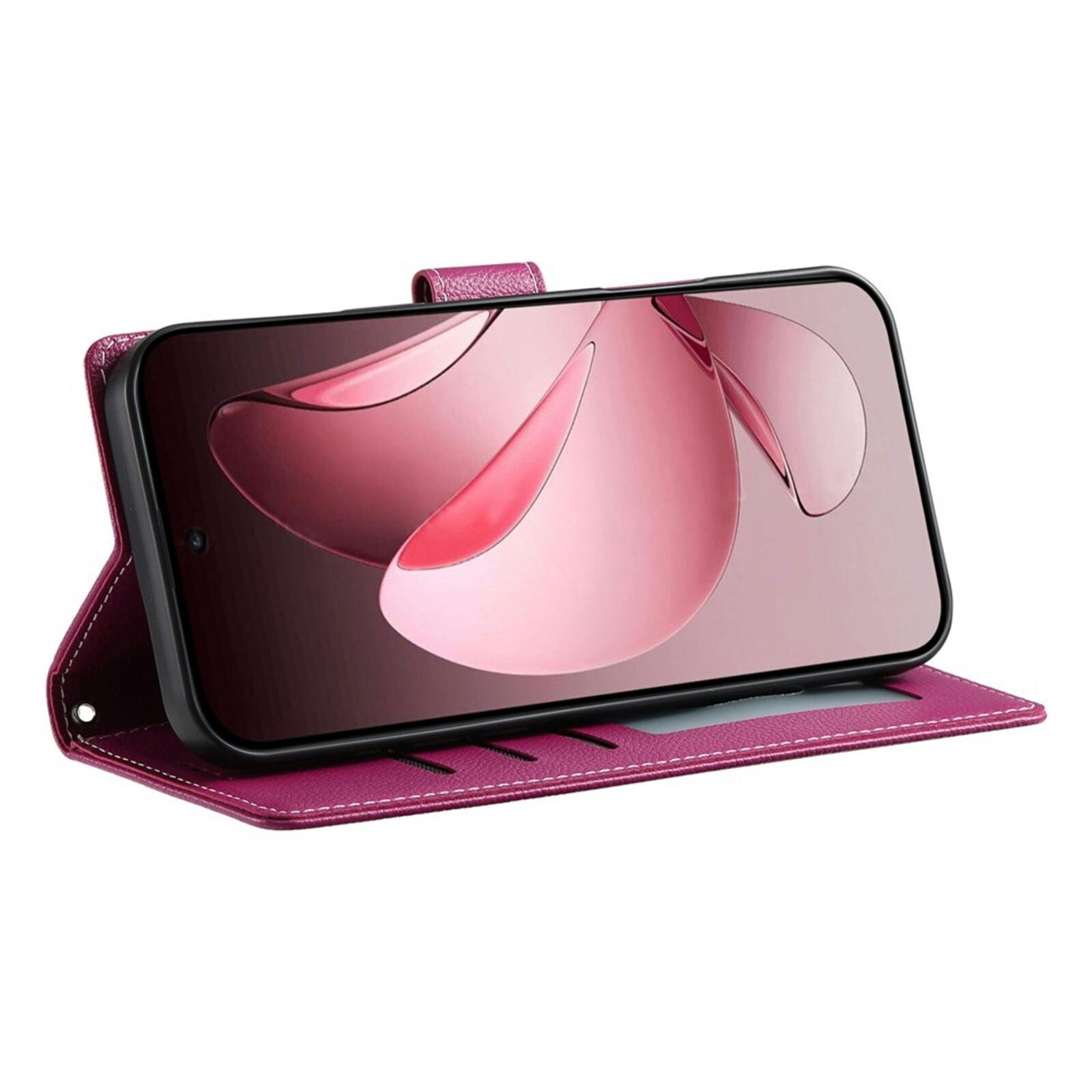 Mocaa Oppo Reno14 F 5G Slim-Fit Bookcase Roze