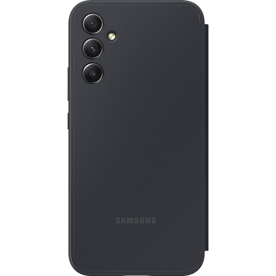 Samsung Galaxy A34 Smart View Portemonnee Hoesje Zwart - Achterkant