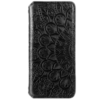 Mocaa Samsung Galaxy S21 Magnetic Mandala Wallet Zwart