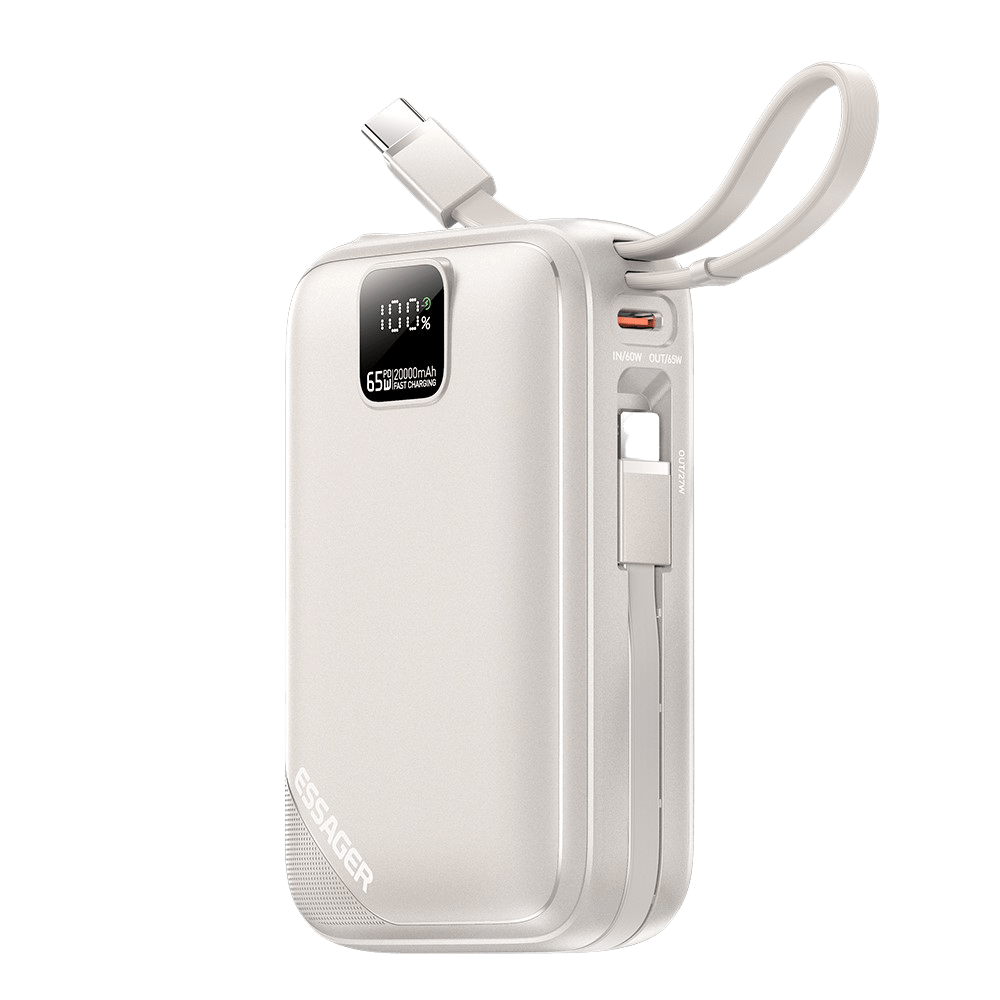 Essager 65W Rapid Portable Powerbank 20.000mAh Titanium