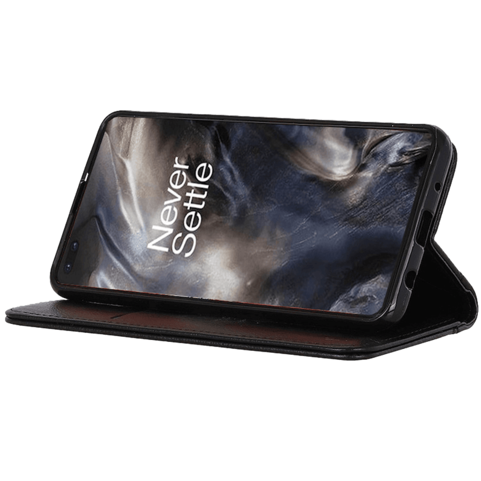 Comfycase OnePlus Nord Leren Portemonnee Hoesje Zwart