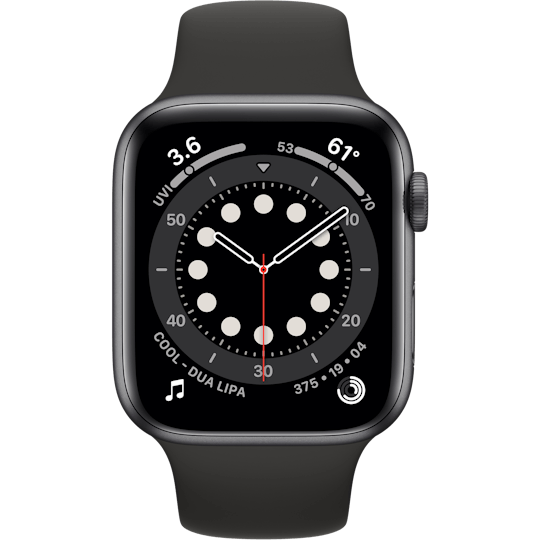 Apple Watch Series 6 (Refurbished) Space Gray - Voorkant