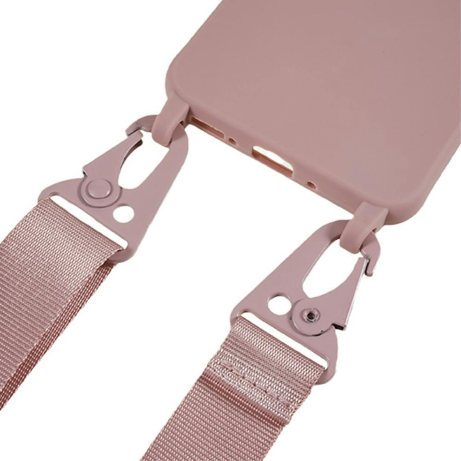 Mocaa Samsung Galaxy S24 Hoesje met Verstelbaar Koord Roze