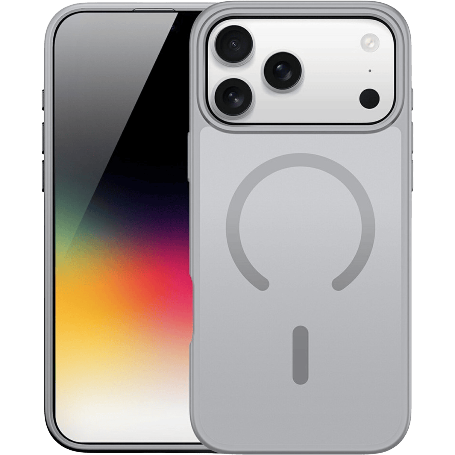DUX DUCIS iPhone 17 Pro Max Mat Yind MagSafe Hoesje Grijs - Voorkant