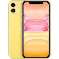 Apple iPhone 11 Yellow - Voorkant & achterkant met abonnement