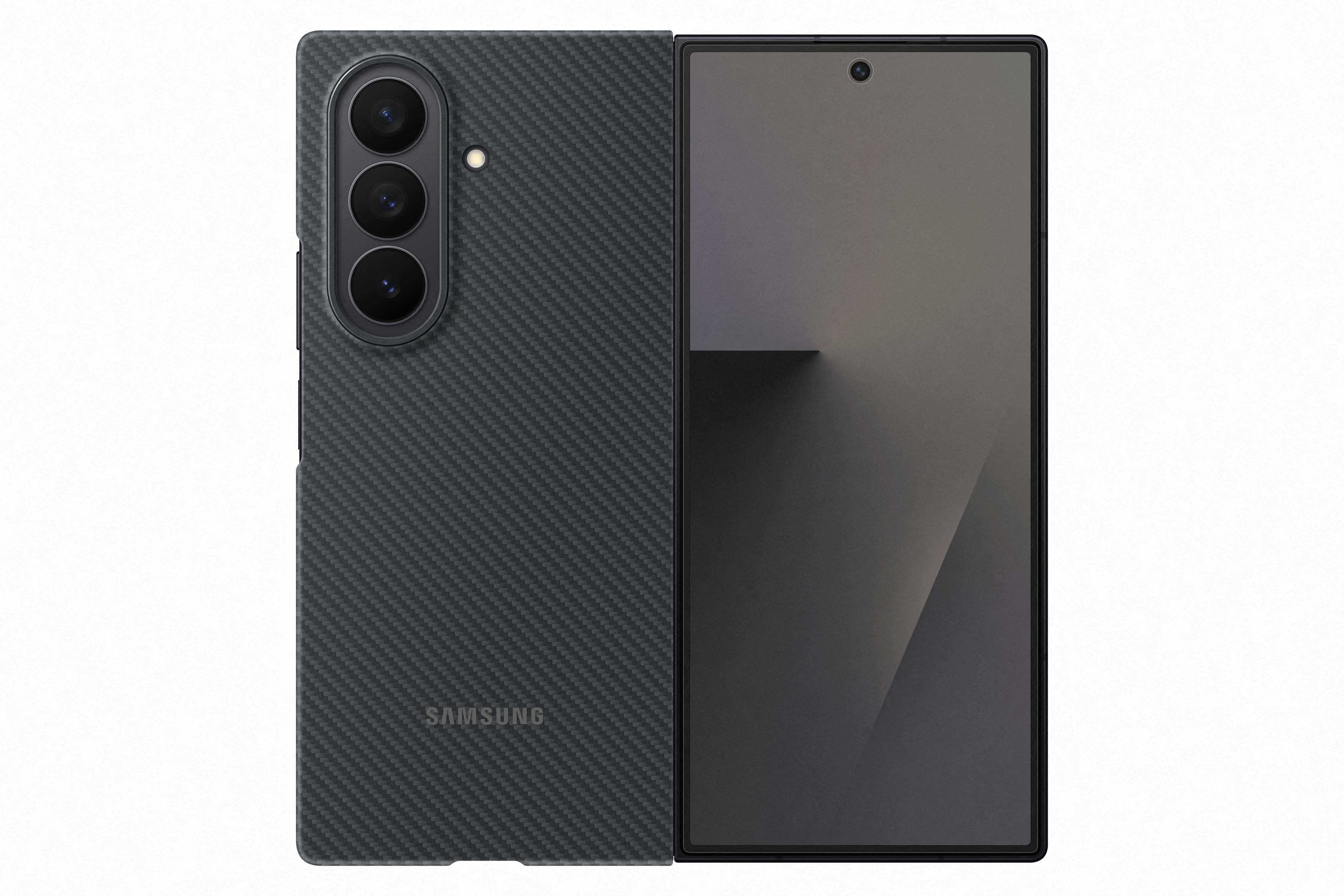 Samsung Galaxy Z Fold7 Carbon Shield Case Zwart