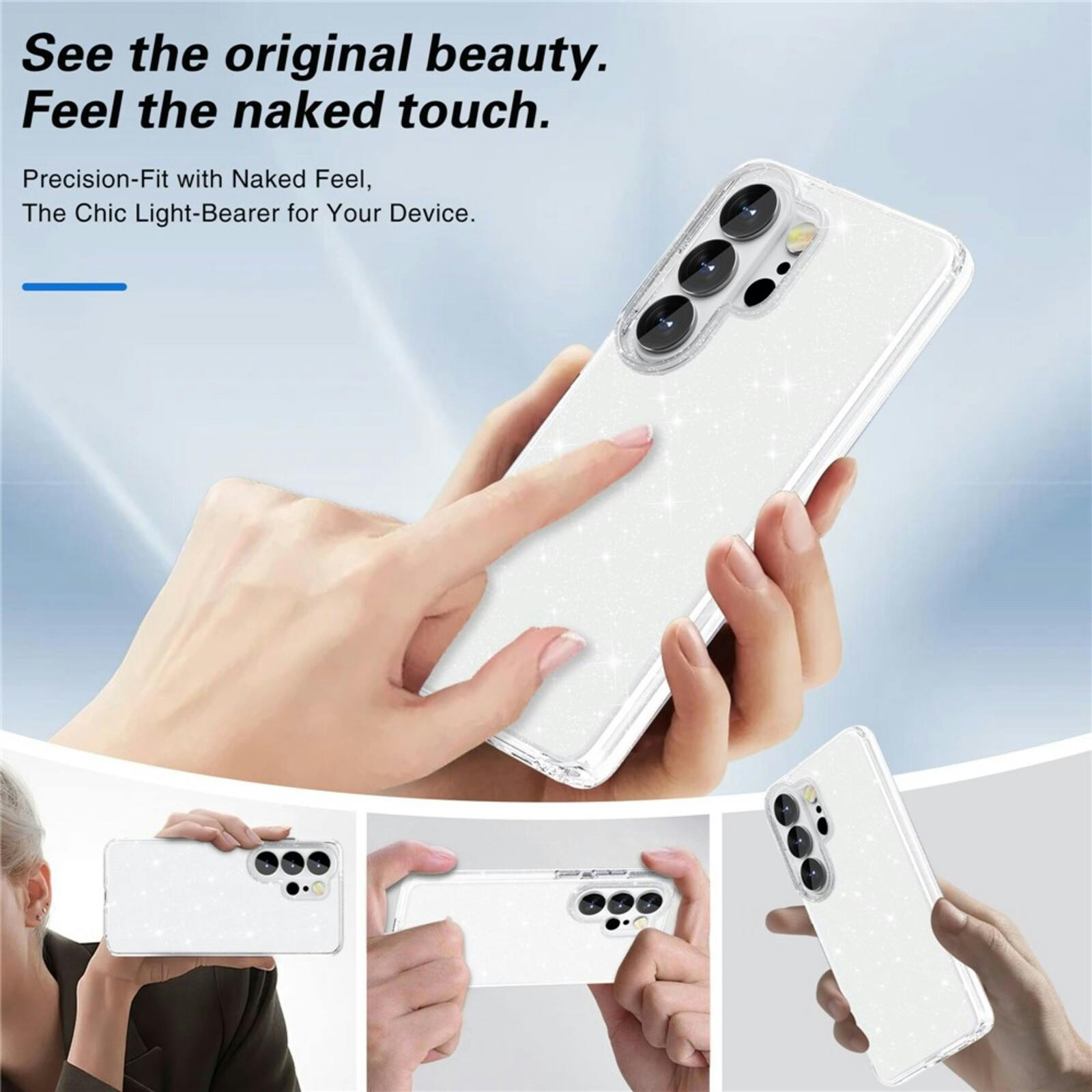 CaseBody Samsung Galaxy S26 Ultra Glitz Beschermhoesje Goud