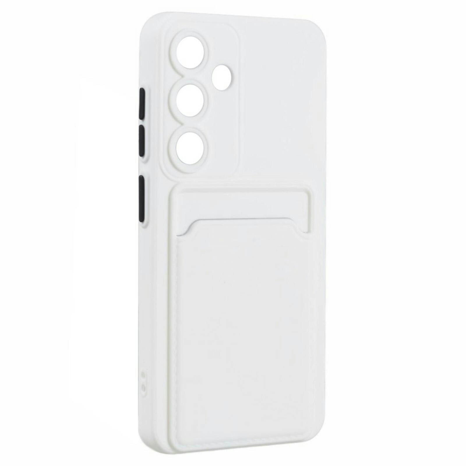 CaseBody Samsung A55 Telefoonhoesje met Kaarthouder Wit