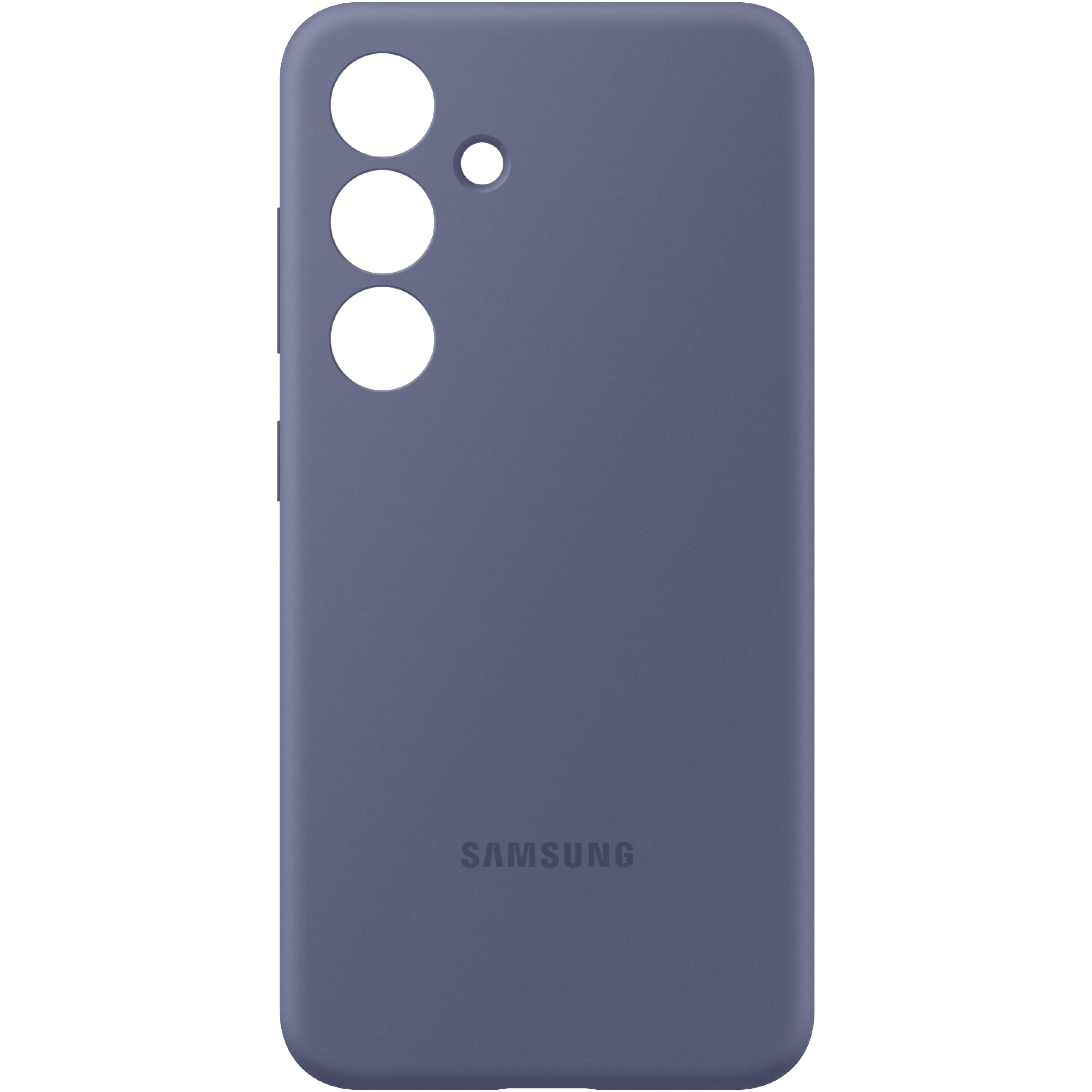 Samsung Galaxy S24 Siliconen Hoesje Paars - Achterkant