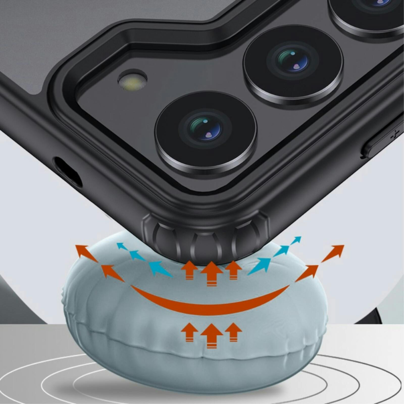 CaseBody Samsung Galaxy S24 Airbag Schokbestendig Hoesje Zwart