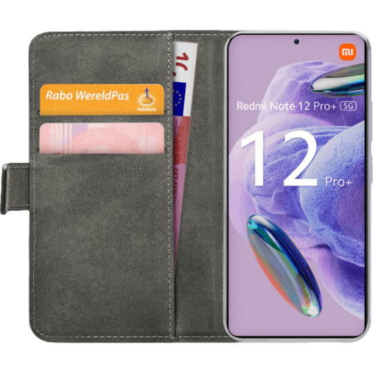 Mobilize Redmi Note 12 Pro+ Portemonnee Hoesje Zwart - Voorkant