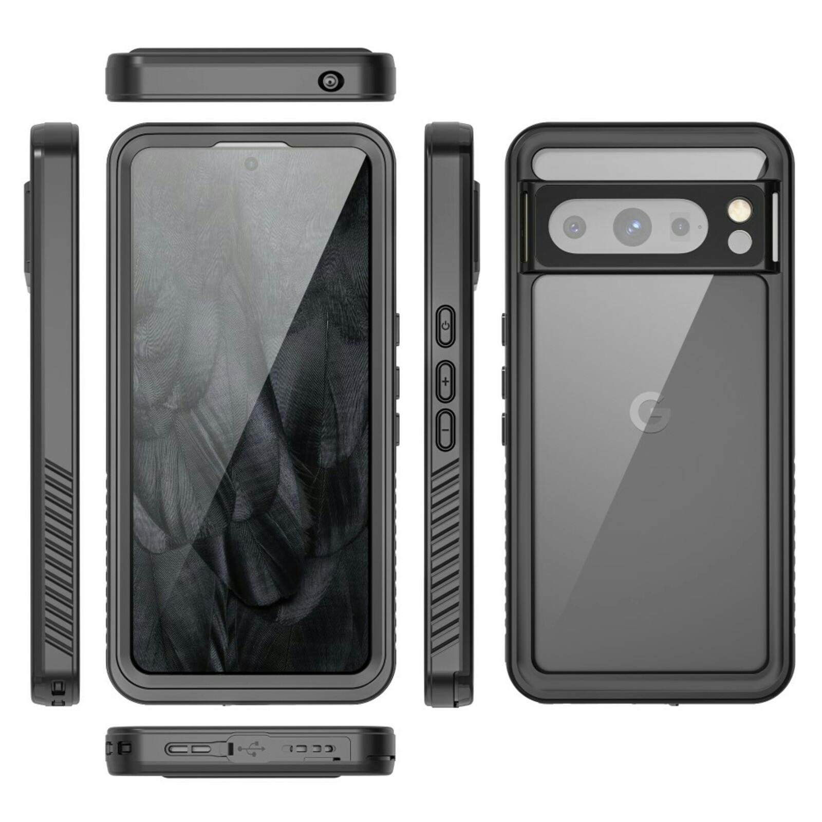 REDPEPPER Google Pixel 8 Pro FS Series Waterproof Case Zwart