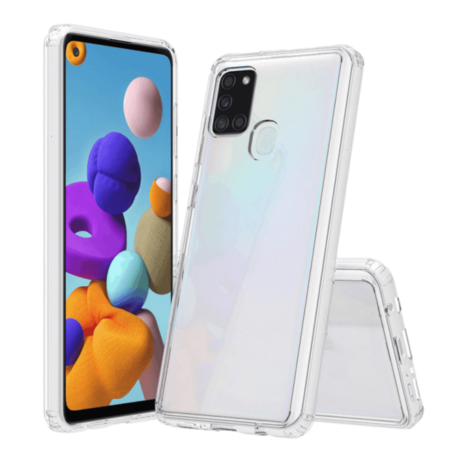 CaseBody Samsung Galaxy A21s Clear Guard Hoesje Transparant