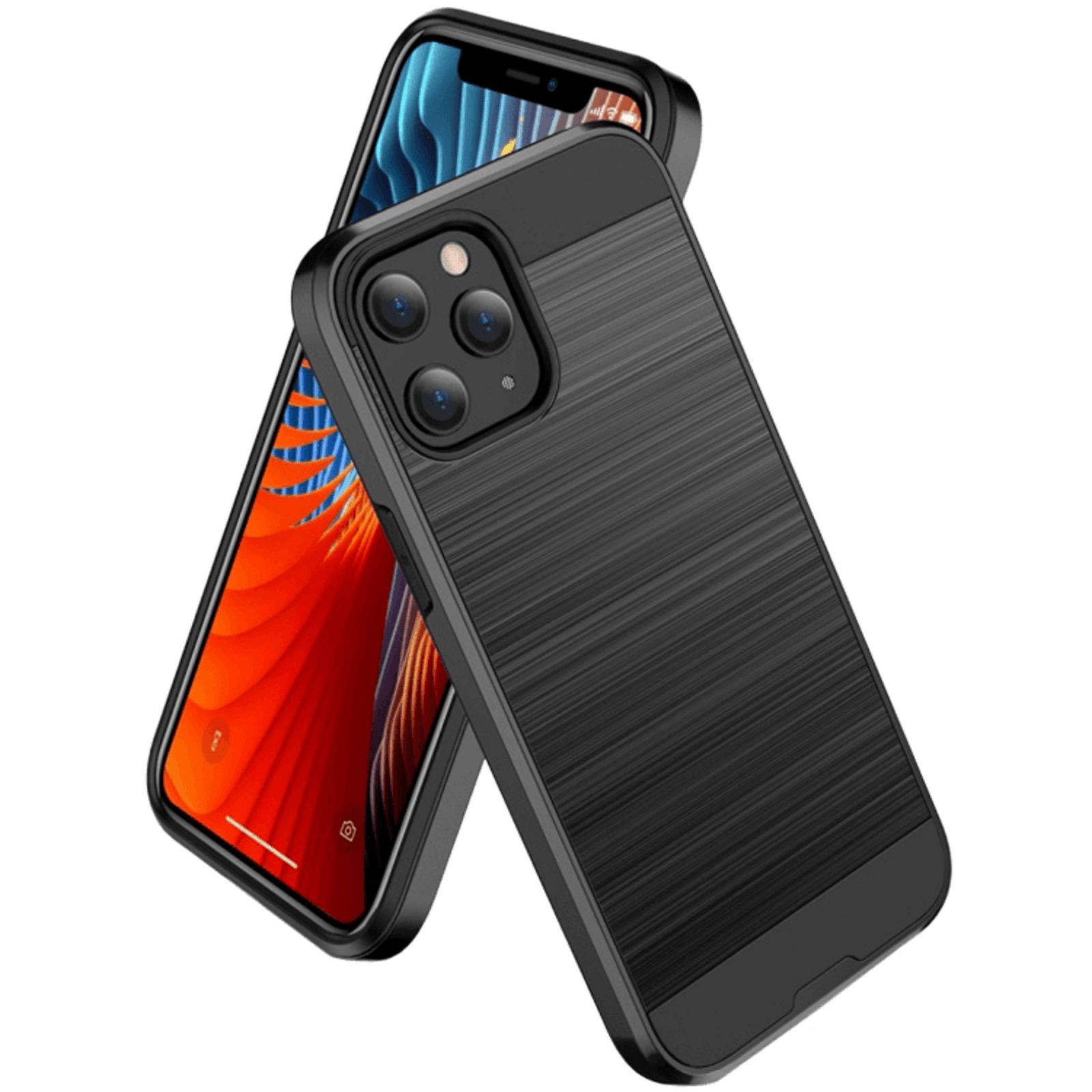 CaseBody iPhone 12 Pro Max Stevig Dual Layer Beschermhoesje Zwart