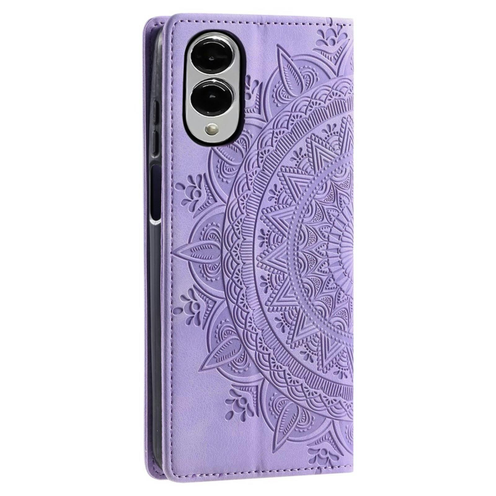 Comfycase Samsung Galaxy S25 Edge Zacht Mandala Book Hoesje Paars