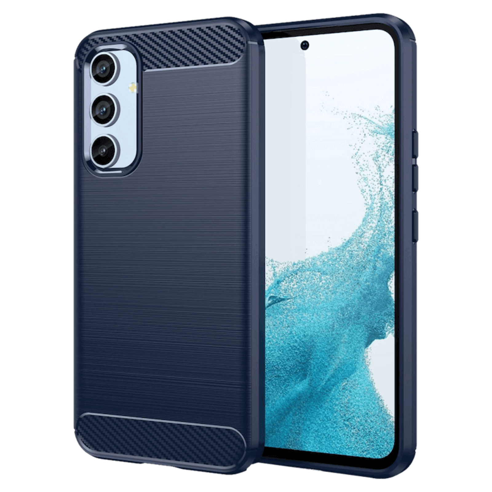 Mocaa Samsung Galaxy A34 Schokbestendig Hoesje Blauw