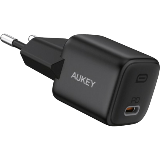 Aukey USB-C Snellader 20W Zwart - Voorkant