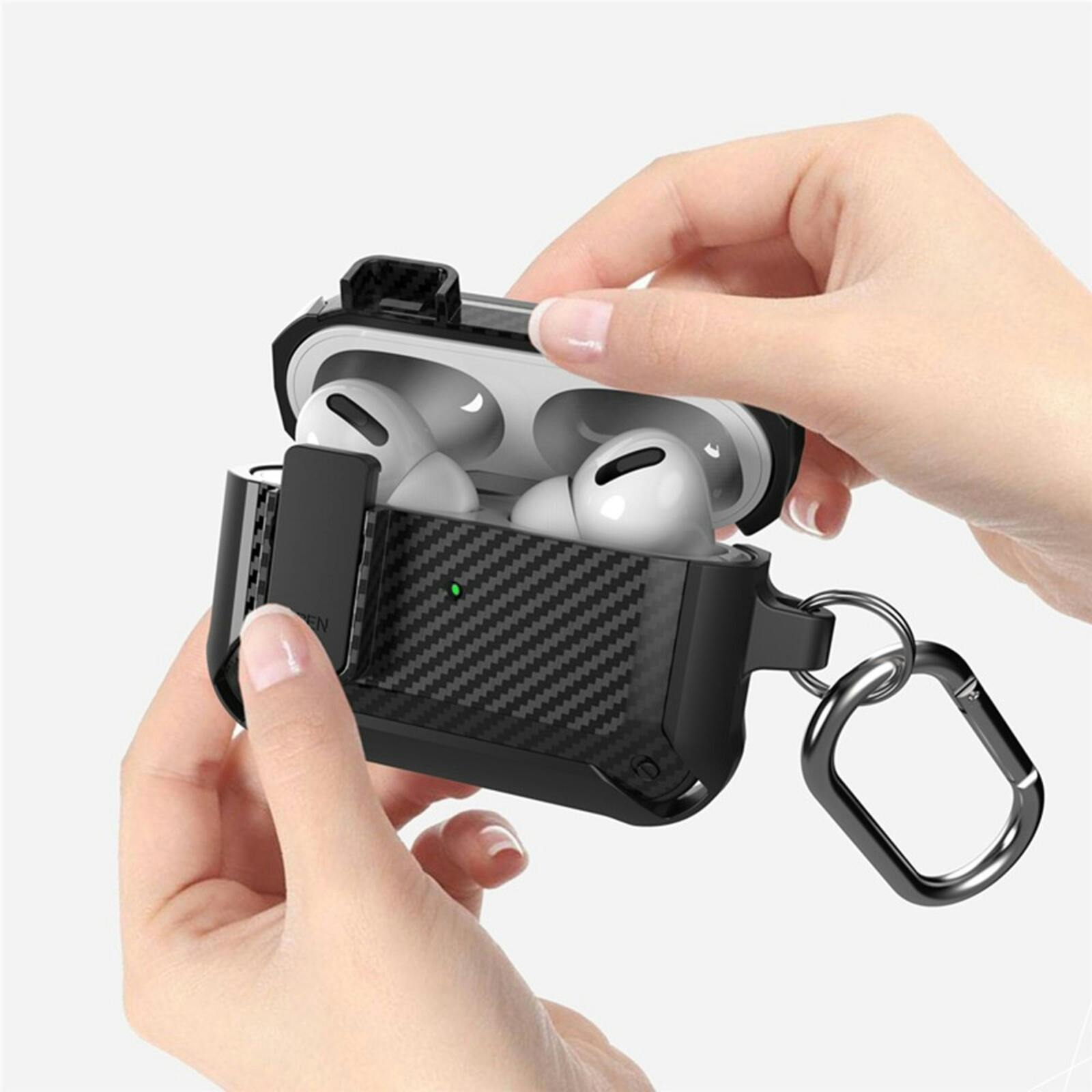 CaseBody AirPods Pro 2 Carbon Shockproof Hoesje Zwart