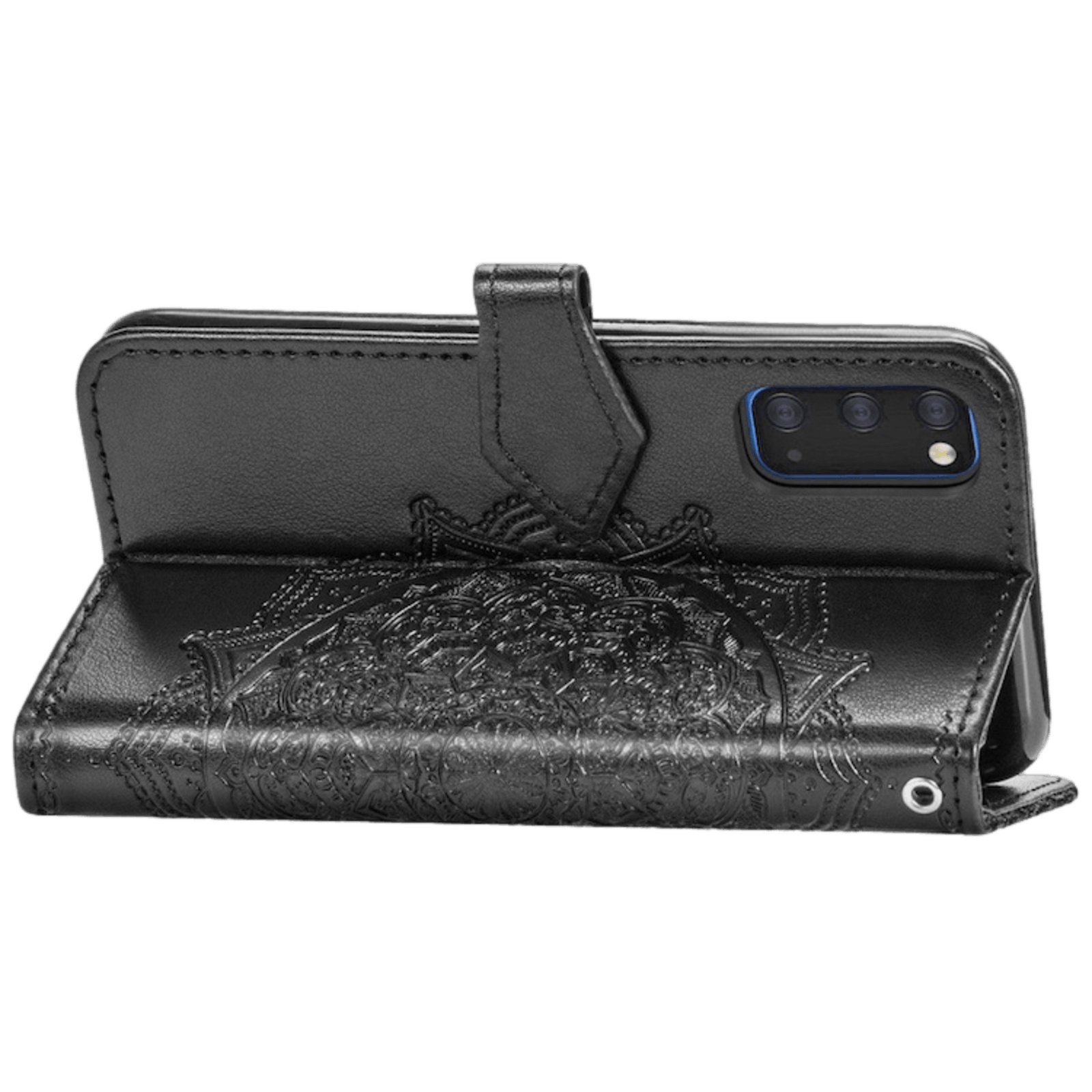 Comfycase Samsung Galaxy S20 Mandala Booklet Telefoonhoesje Zwart