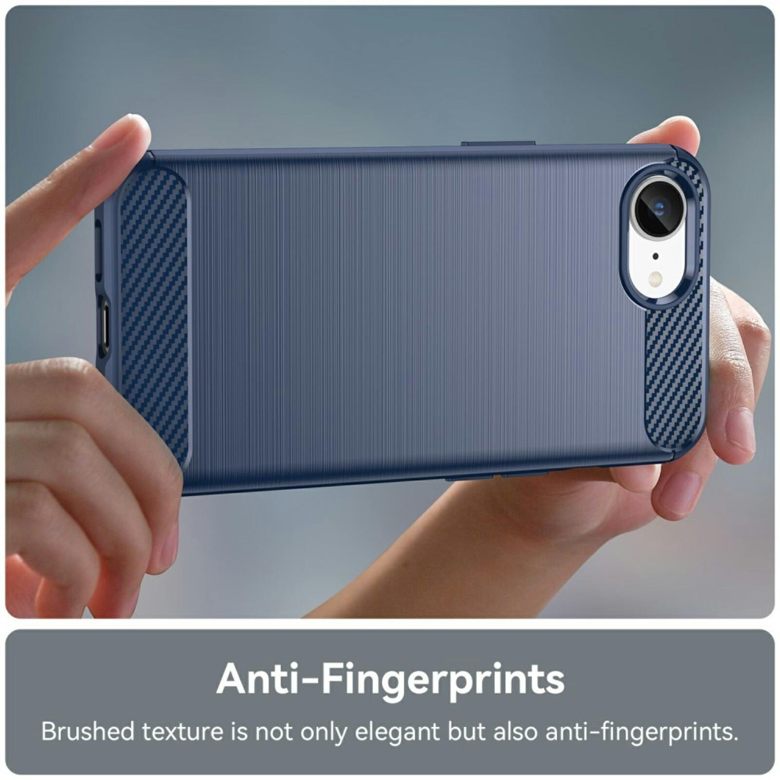 Mocaa Apple iPhone 16e Brushed Hoesje Blauw