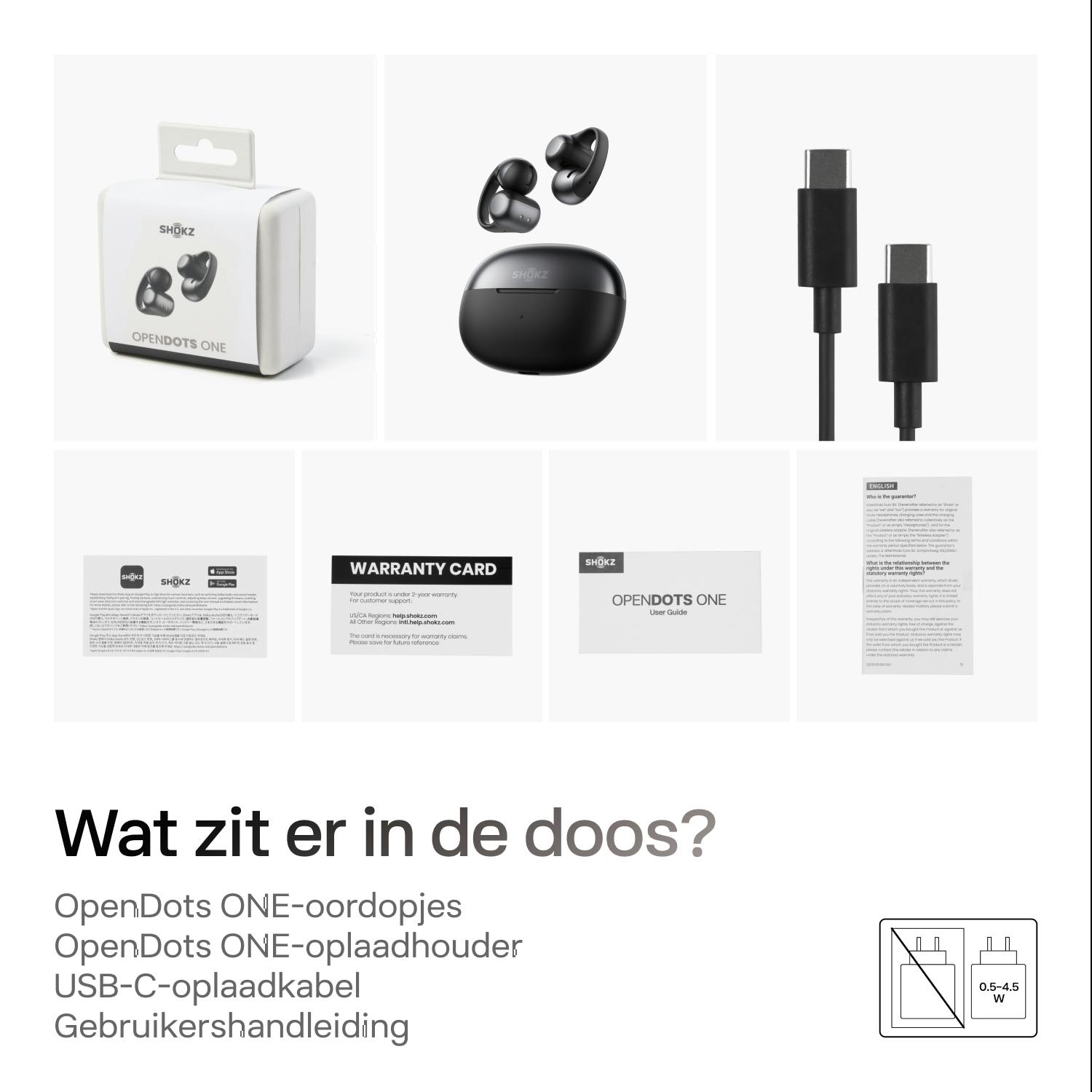 Shokz OpenDots ONE Zwart