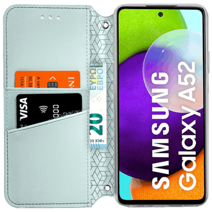 Mocaa Samsung Galaxy A52(s) Magnetic Mandala Wallet Grijs