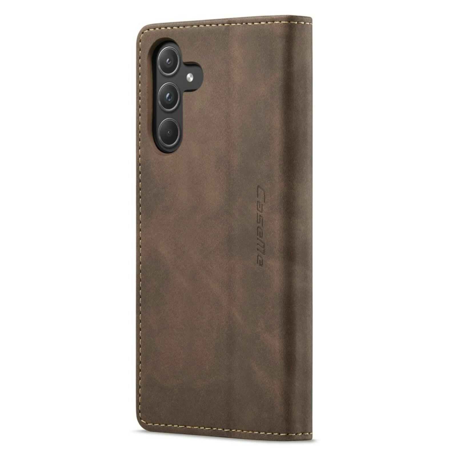 Caseme Samsung A55 Business Bookcase Hoesje Donkerbruin