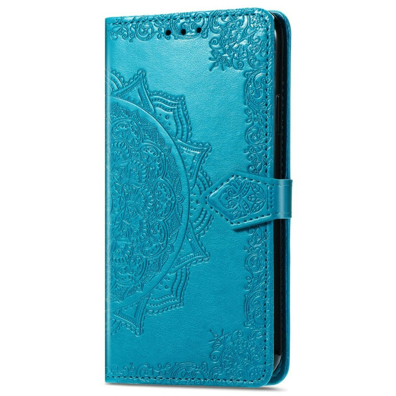 Comfycase iPhone 16 Mandala Booklet Hoesje Blauw