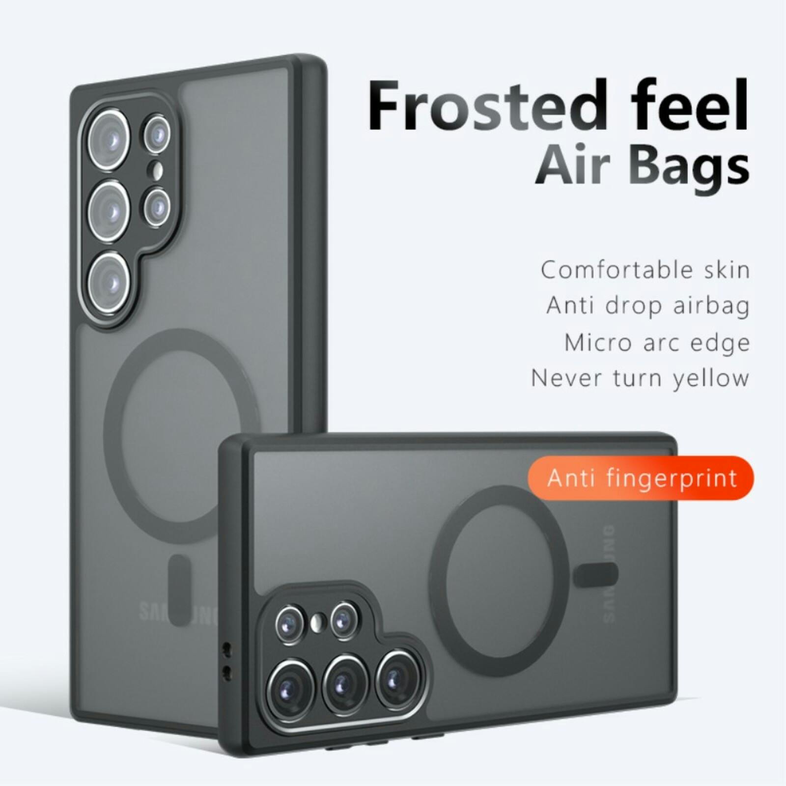 Mocaa Sasmung Galaxy S24 Ultra Slim Anti-Shock Magsafe Hoesje Transparant