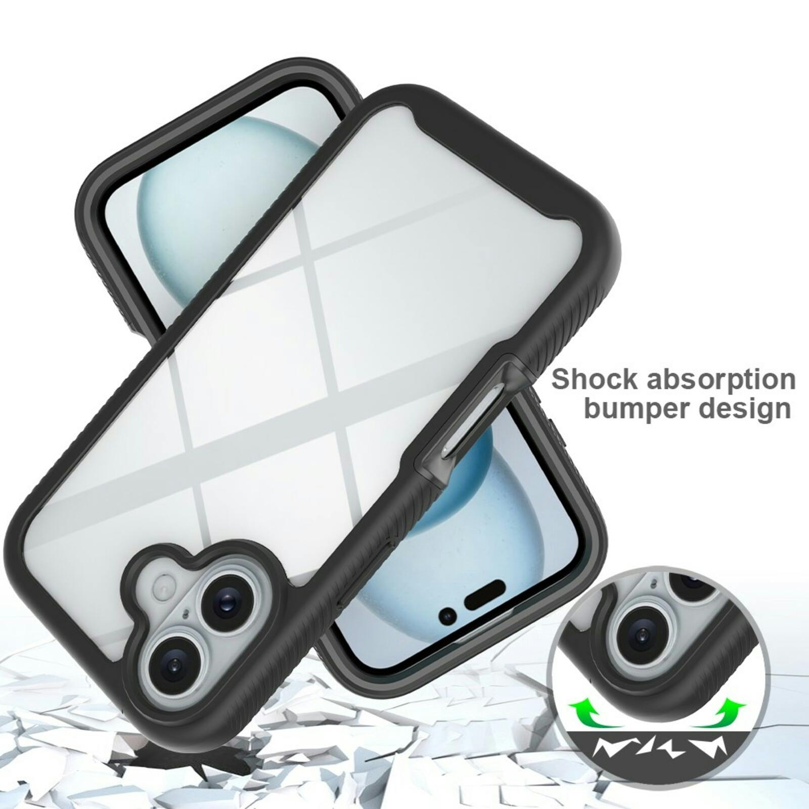 Comfycase iPhone 16 Full Protection Cover Zwart